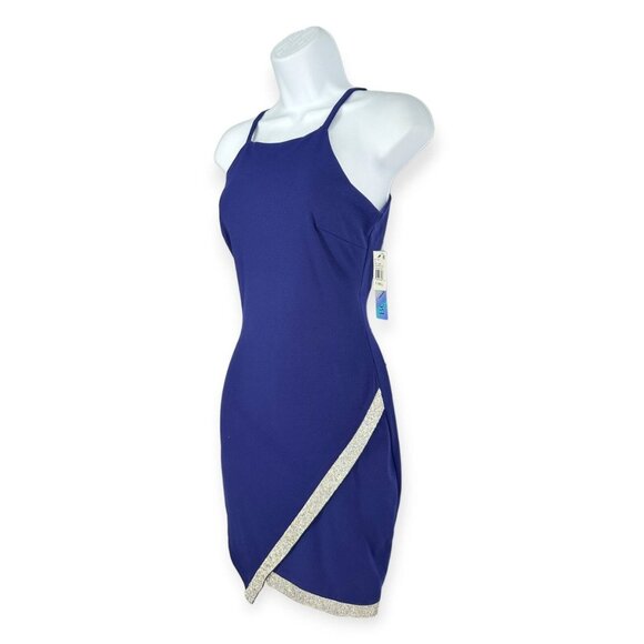 BCX | NWT | Medium | Blue Embellished Mini Cocktail/Homecoming/Prom Dress - Picture 2 of 6